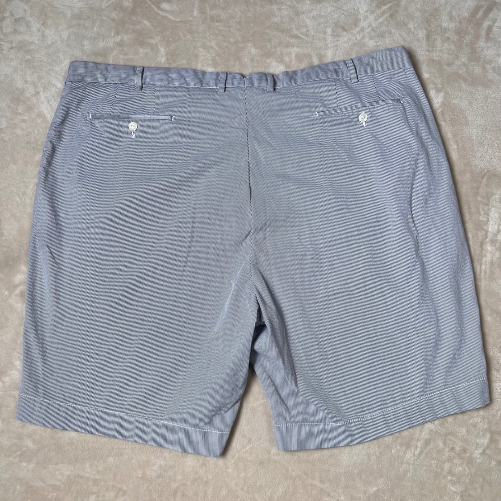 Polo Ralph Lauren Shorts Mens 46B* Blue White Seersucker Striped Preppy EUC - Picture 7 of 7